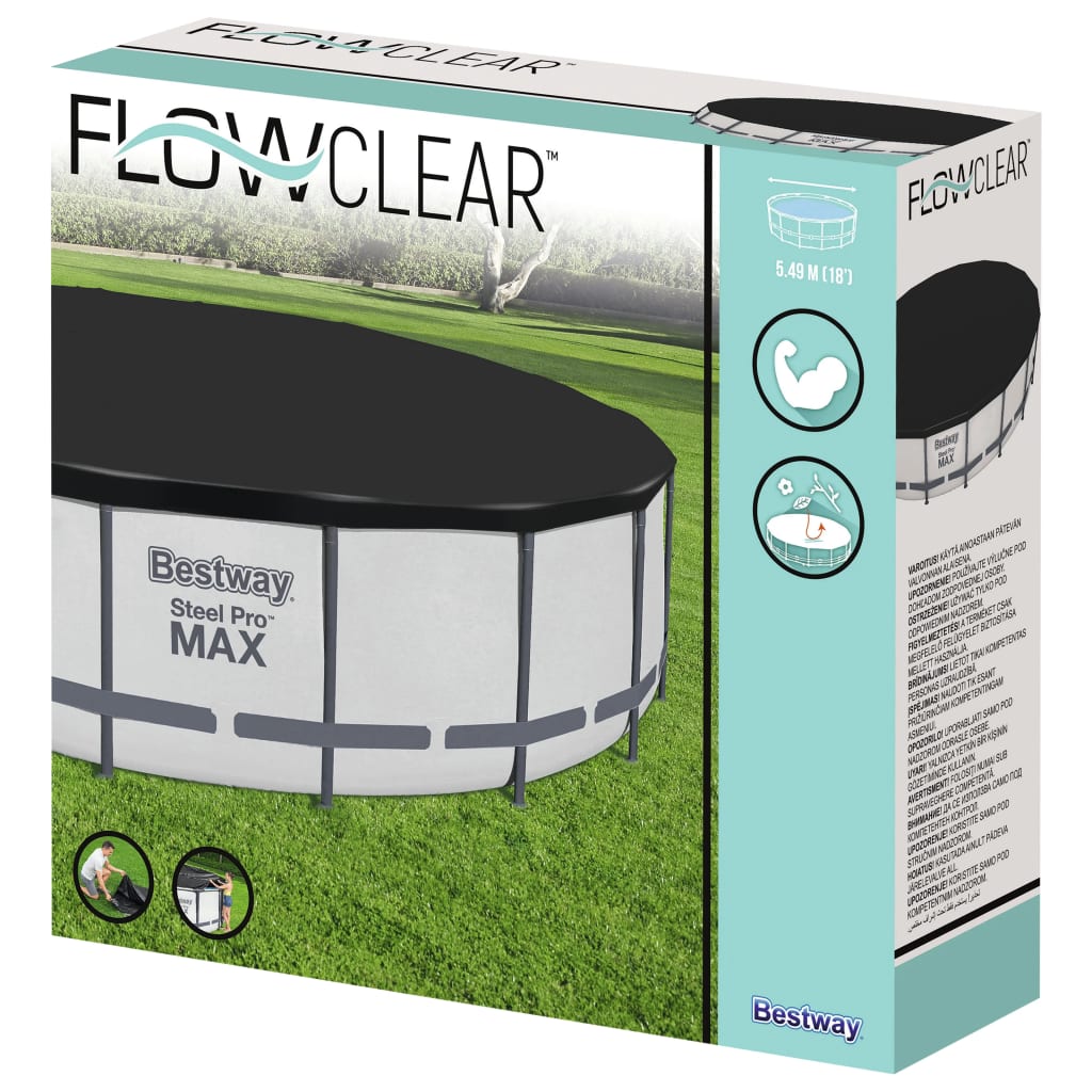 Bestway Set Copertura per Piscina Flowclear Fast 555 cm - homemem39