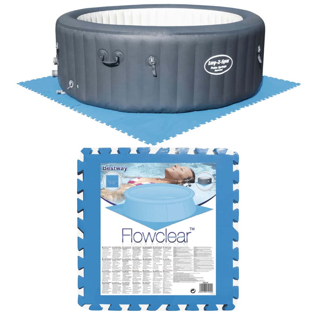 Bestway Protezioni per il Pavimento della Piscina 8 pz Blu 58220 - homemem39