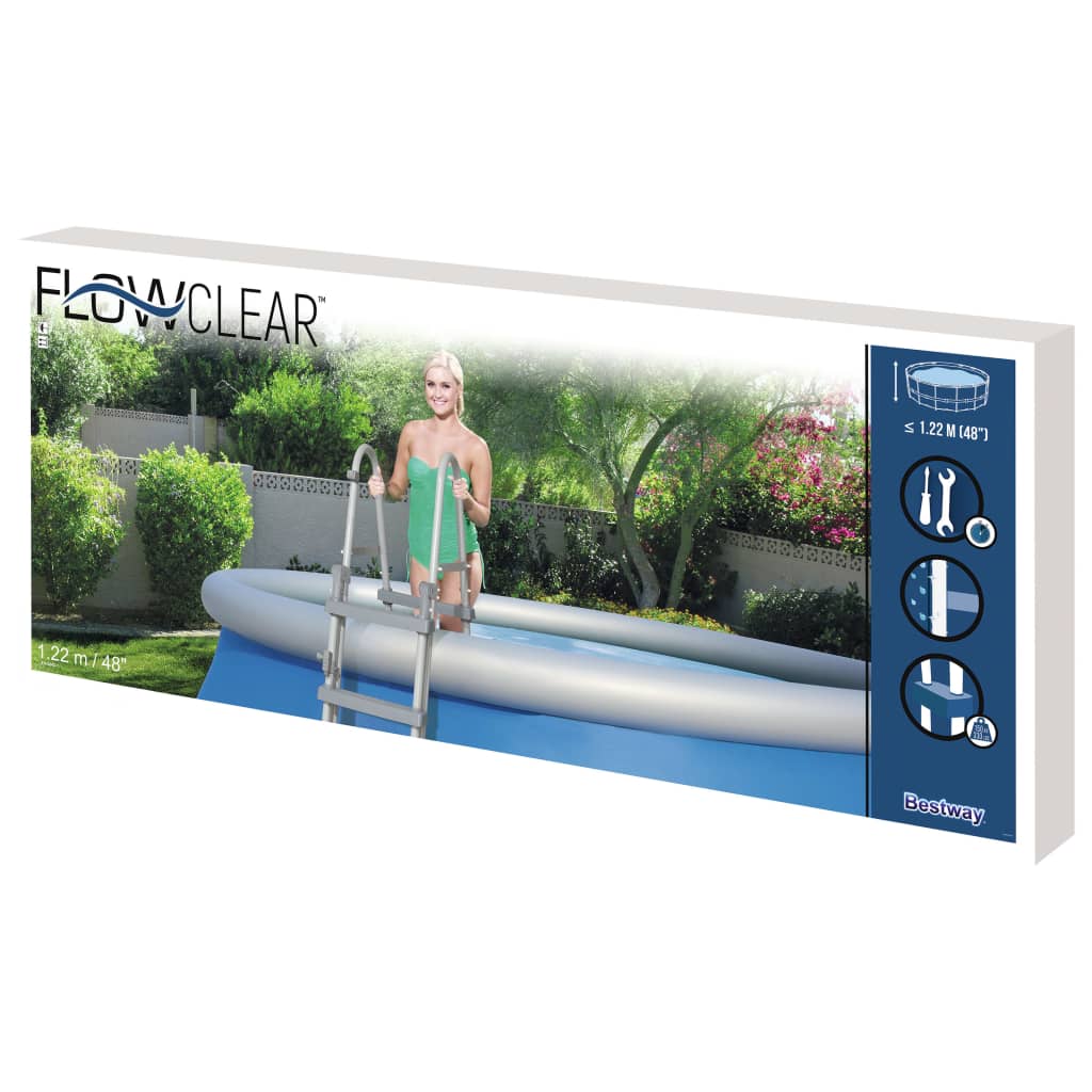 Bestway Scaletta per Piscina Flowclear a 4 Gradini 122 cm - homemem39