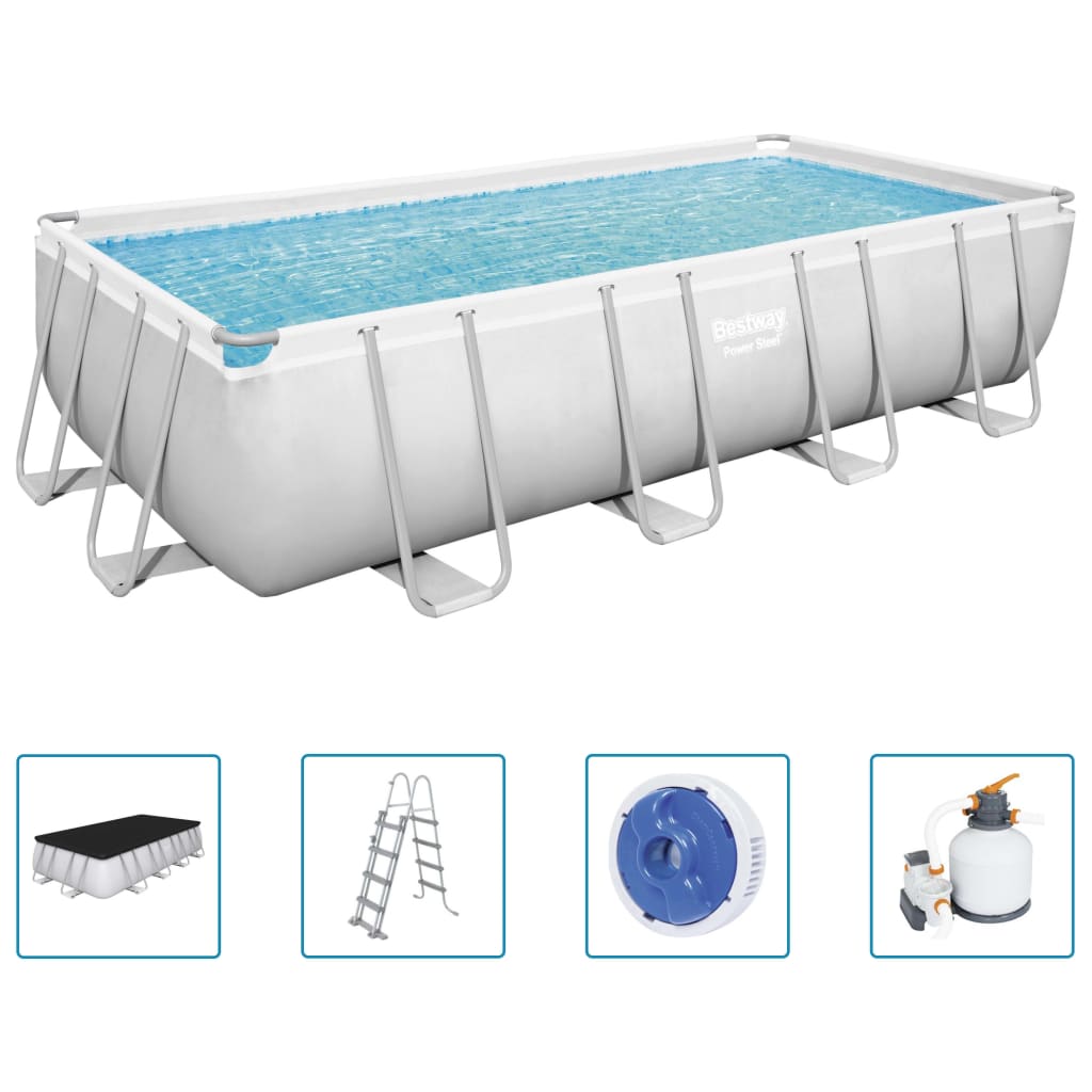 Bestway Power Steel Set Piscina Rettangolare 549x274x122 cm - homemem39