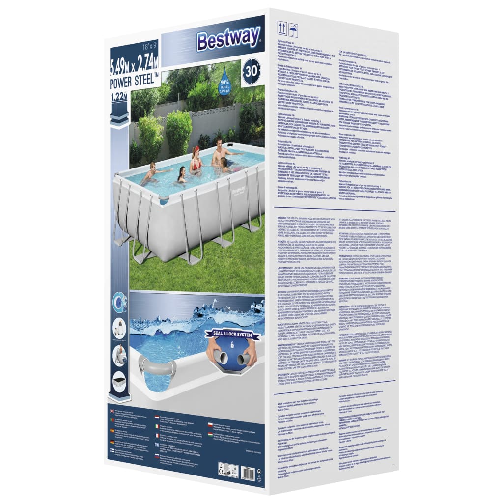 Bestway Power Steel Set Piscina Rettangolare 549x274x122 cm - homemem39