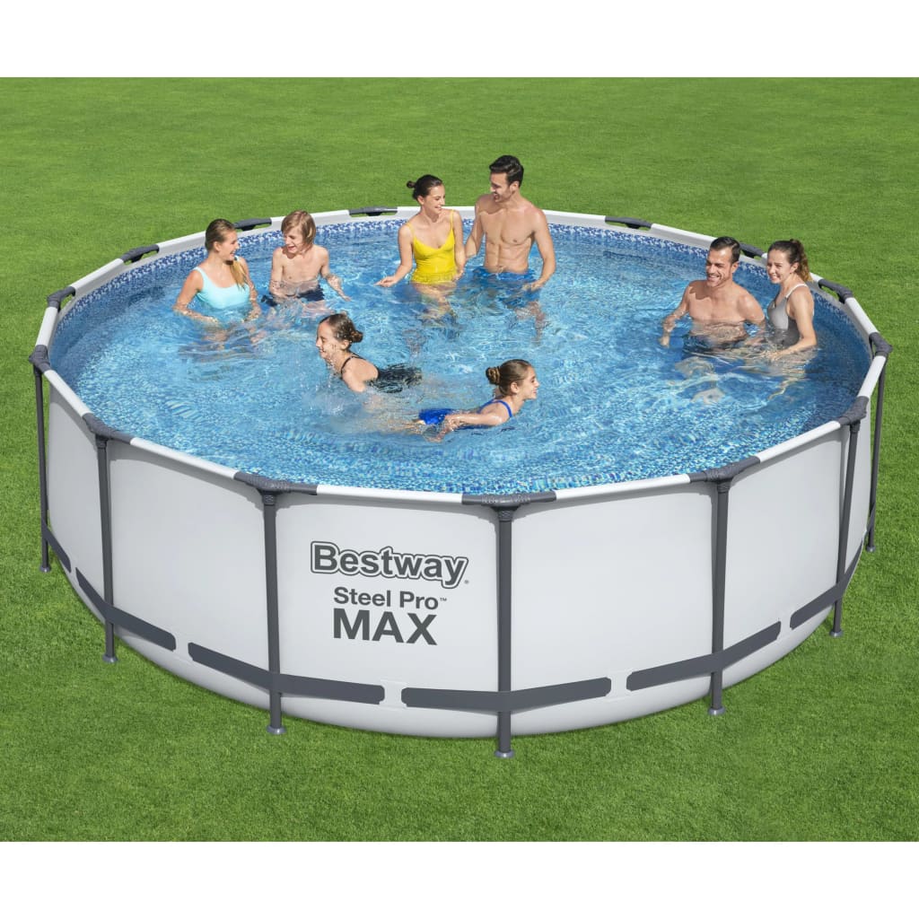 Bestway Set Piscina Fuori Terra Steel Pro MAX Rotonda 457x122 cm - homemem39