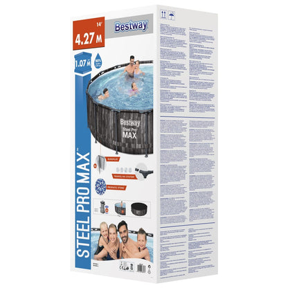 Bestway Set Piscina Steel Pro MAX Rotonda 427x107 cm - homemem39