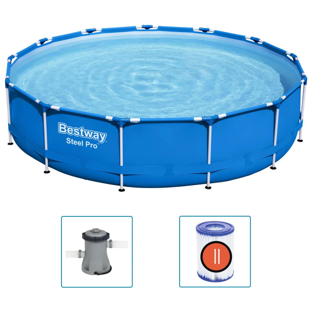 Bestway Steel Pro Telaio Piscina 396x84 cm - homemem39