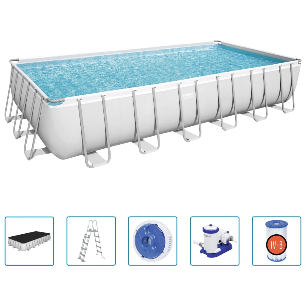 Bestway Power Steel Piscina Rettangolare 732x366x132 cm - homemem39