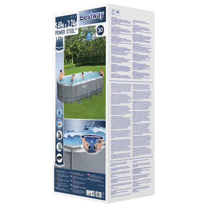 Bestway Piscina Fuori Terra Ovale Power Steel 549x274x122 cm - homemem39