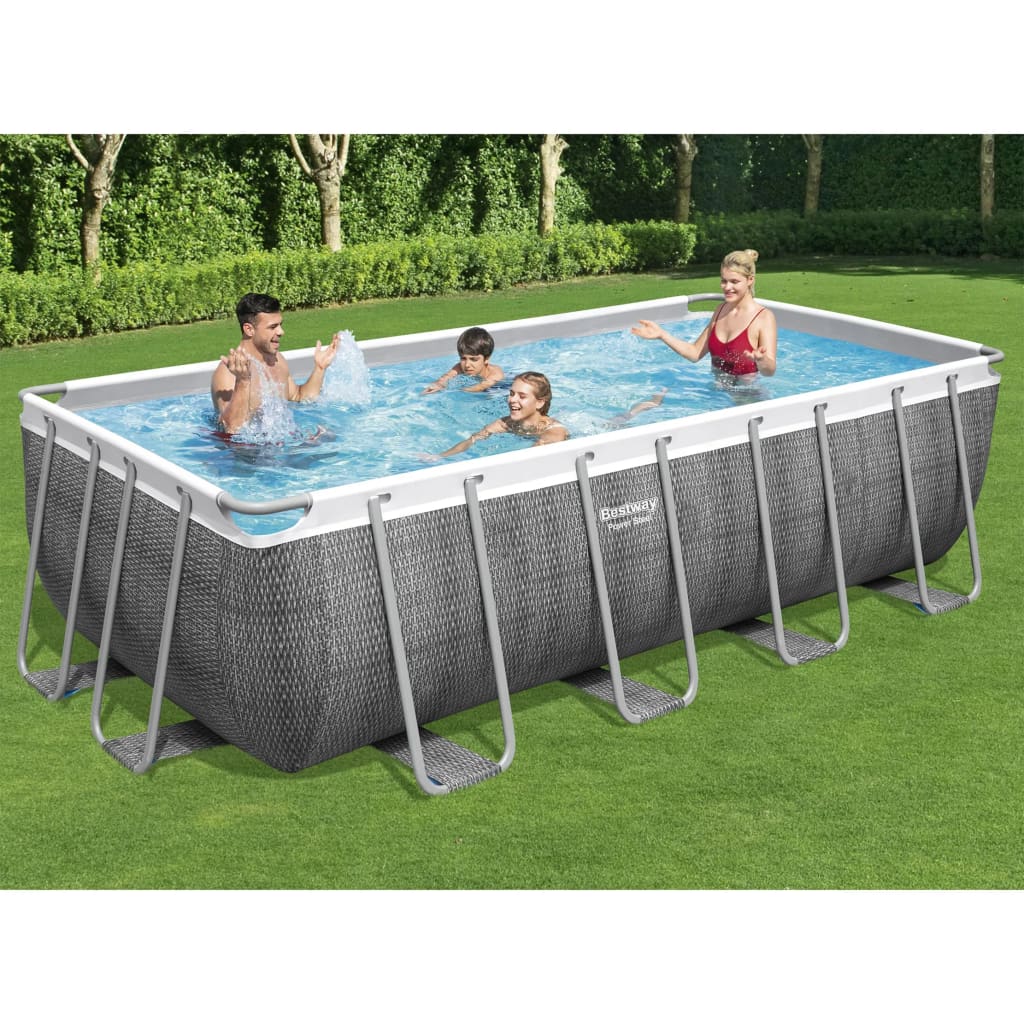 Bestway Power Steel Set Piscina Rettangolare 488x244x122 cm - homemem39