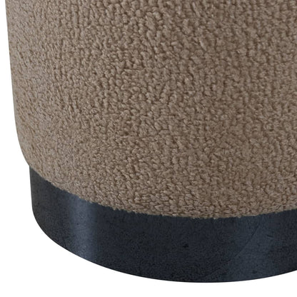 Venture Home Pouf Benji 35x35x42,5 cm Pelliccia Beige e Nero - homemem39