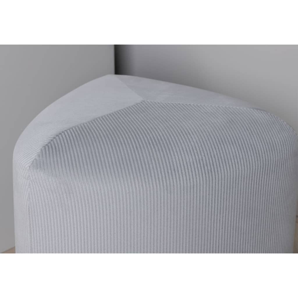 Venture Home Pouf Peg 46x46x41 cm Velluto a Coste Grigio - homemem39