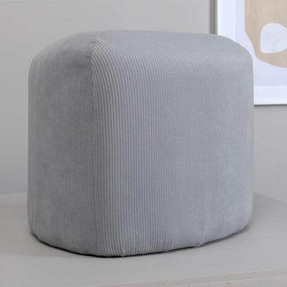 Venture Home Pouf Peg 46x46x41 cm Velluto a Coste Grigio - homemem39