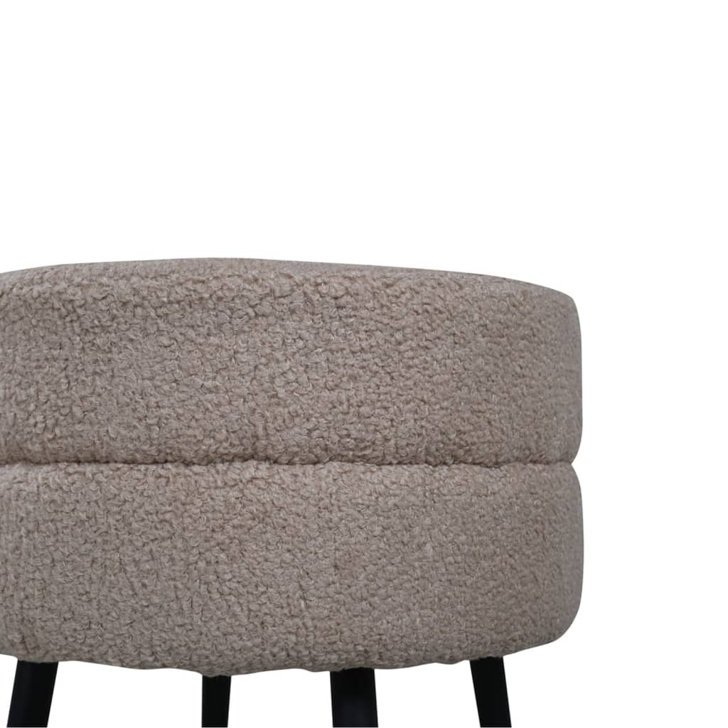 Venture Home Pouf Pot 40x40x40 cm Pelliccia Beige e Nero - homemem39