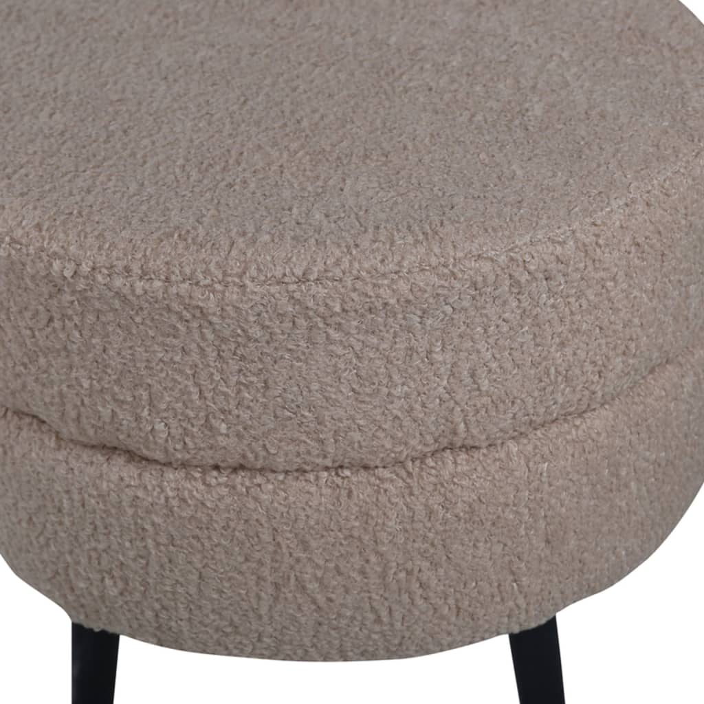 Venture Home Pouf Pot 40x40x40 cm Pelliccia Beige e Nero - homemem39