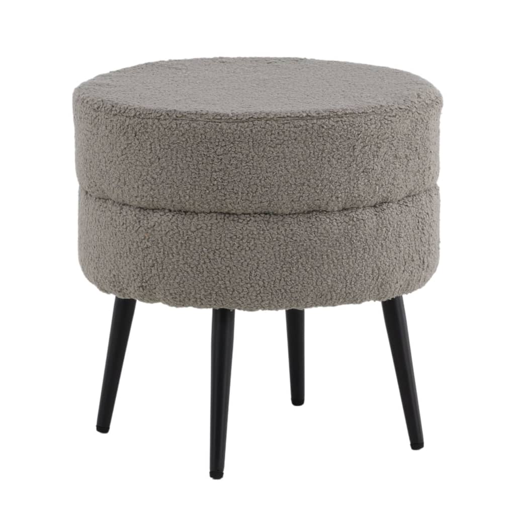 Venture Home Pouf Pot 40x40x40 cm Pelliccia Nero e Grigio - homemem39