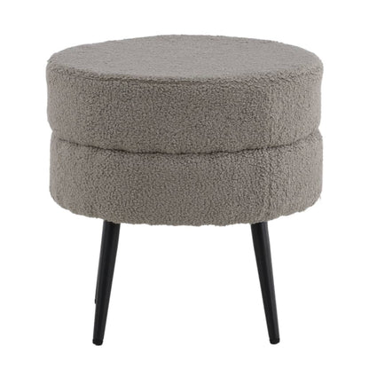 Venture Home Pouf Pot 40x40x40 cm Pelliccia Nero e Grigio - homemem39