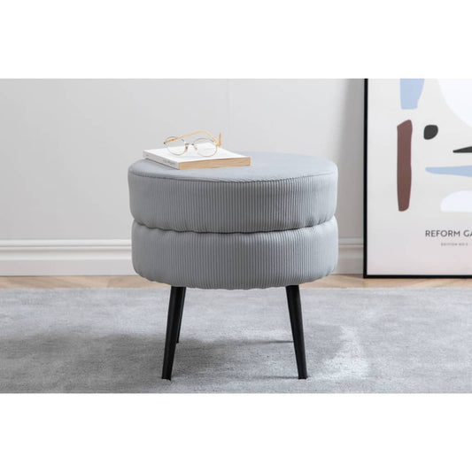 Venture Home Pouf Pot 40x40x40 cm a Coste Nero e Grigio - homemem39