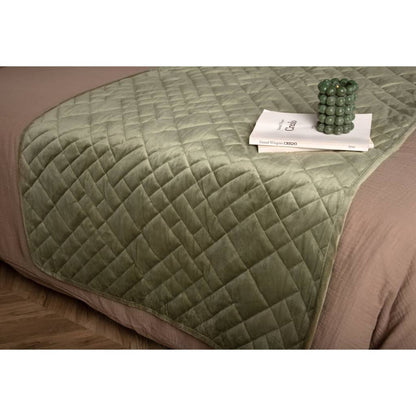 Venture Home Copriletto Jilly 80x260 cm Poliestere Verde - homemem39