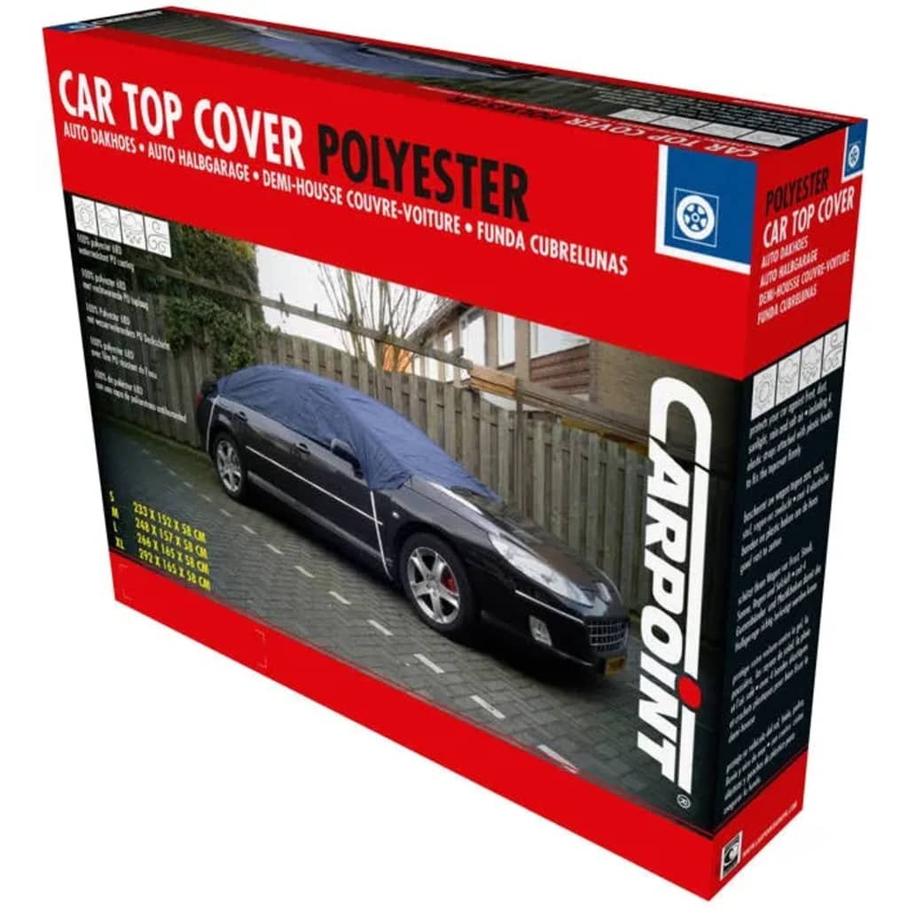 Carpoint Copertura Superiore per Auto in Poliestere M 248x160x33cm Blu - homemem39