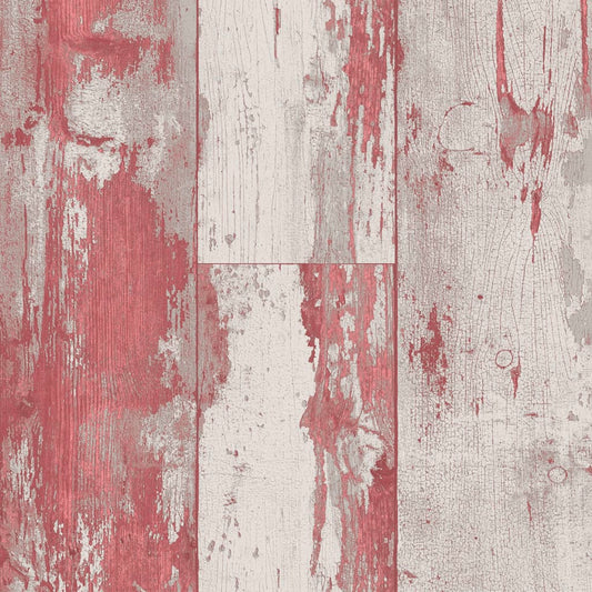 DUTCH WALLCOVERINGS Carta da Parati Legno Rosso e Beige - homemem39