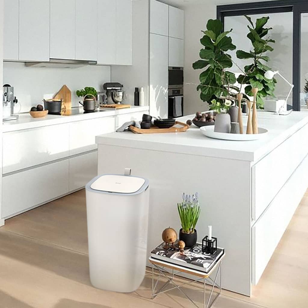 EKO Pattumiera con Sensore Smart Morandi 30 L Bianca - homemem39