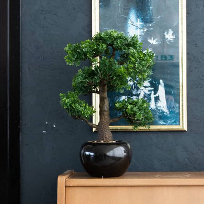 Emerald Ficus Artificiale Mini Bonsai 47 cm 420006 Verde - homemem39