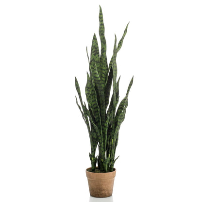 Emerald Pianta Artificiale Sansevieria in Vaso 60 cm - homemem39