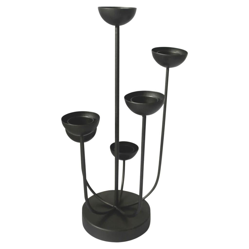 Lesli Living Portacandele Mira 45,5 cm Nero - homemem39