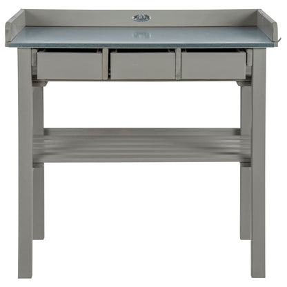 Esschert Design Banco da Lavoro da Giardino Grigio CF29G - homemem39