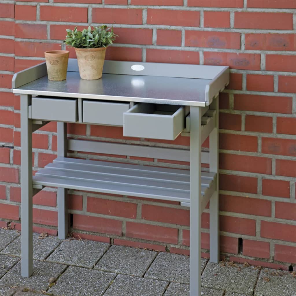 Esschert Design Banco da Lavoro da Giardino Grigio CF29G - homemem39