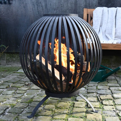 Esschert Design Braciere a Sfera in Acciaio al Carbonio Nero FF400 - homemem39