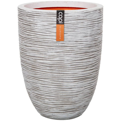 Capi Vaso Nature Rib Elegante Basso 46x58 cm Avorio KOFI783 - homemem39