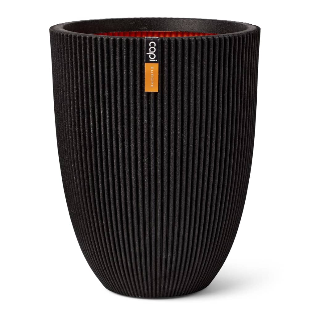 Capi Vaso Elegante Groove 34x46 cm Nero - homemem39