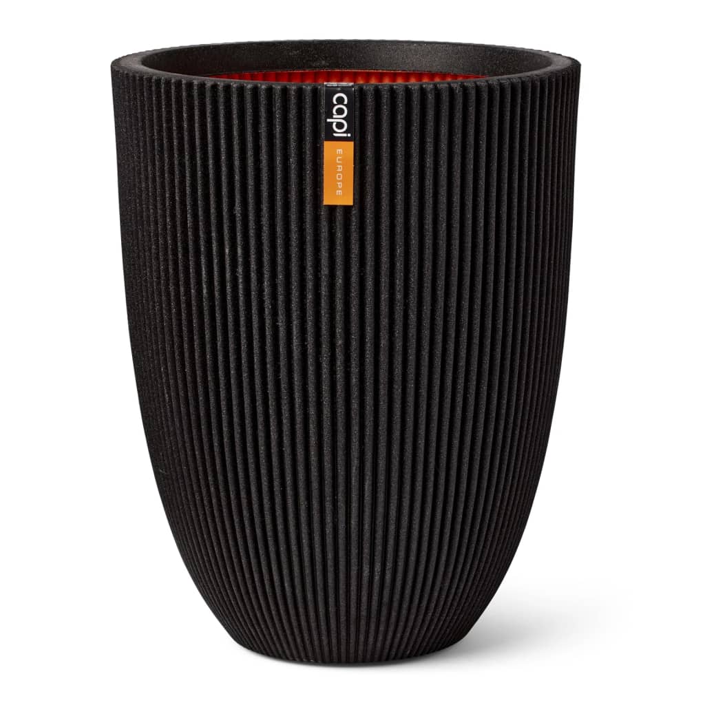 Capi Vaso Elegante Groove 46x58 cm Nero - homemem39