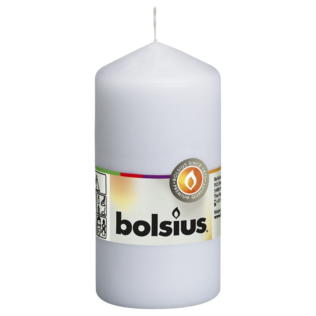 Bolsius Candele Moccoli 10 pz 120x58 mm Bianche - homemem39