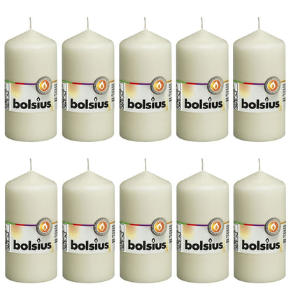 Bolsius Candele Moccoli 10 pz 120x58 mm Avorio - homemem39