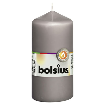 Bolsius Candele Moccoli 10 pz 120x58 mm Grigio Caldo - homemem39