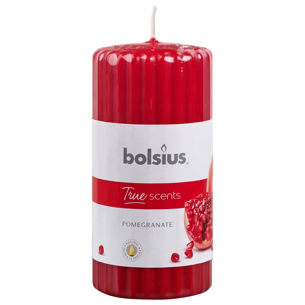 Bolsius Candele Profumate Rigate 6 pz 120x58 mm Melograno - homemem39