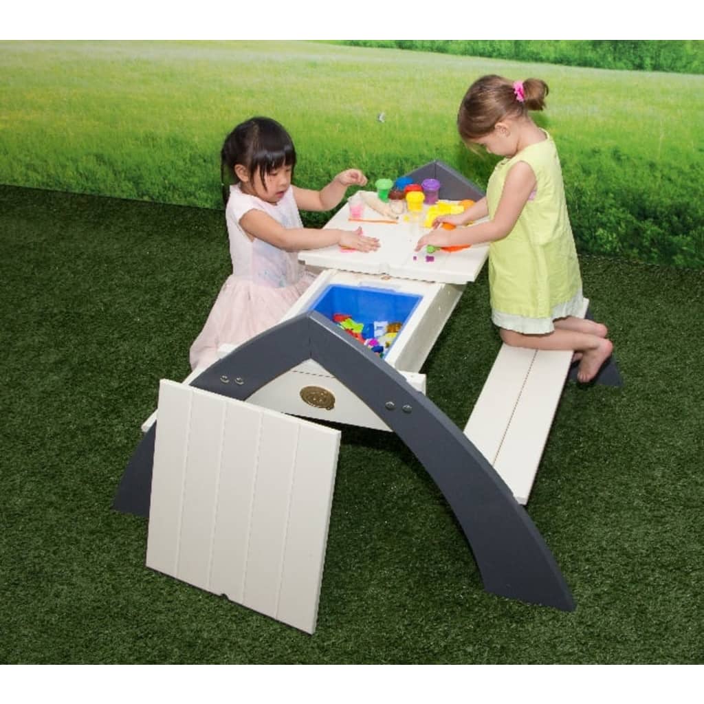 AXI Tavolo da Picnic per Bambini Delta Grigio e Bianco A031.023.00 - homemem39