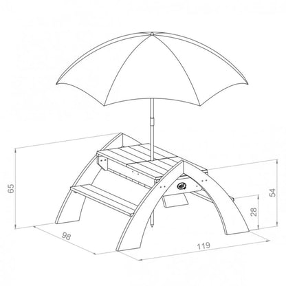 AXI Tavolo da Picnic per Bambini Delta Grigio e Bianco A031.023.00 - homemem39