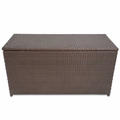 Baule da Giardino Marrone 120x50x60 cm in Polyrattan - homemem39