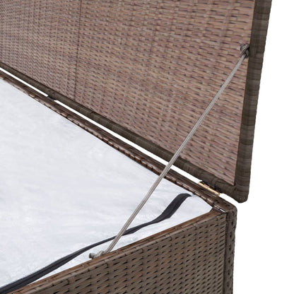 Baule da Giardino Marrone 120x50x60 cm in Polyrattan - homemem39