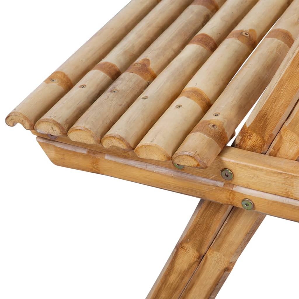 Tavolo da Picnic 120x120x78 cm in Bambù - homemem39