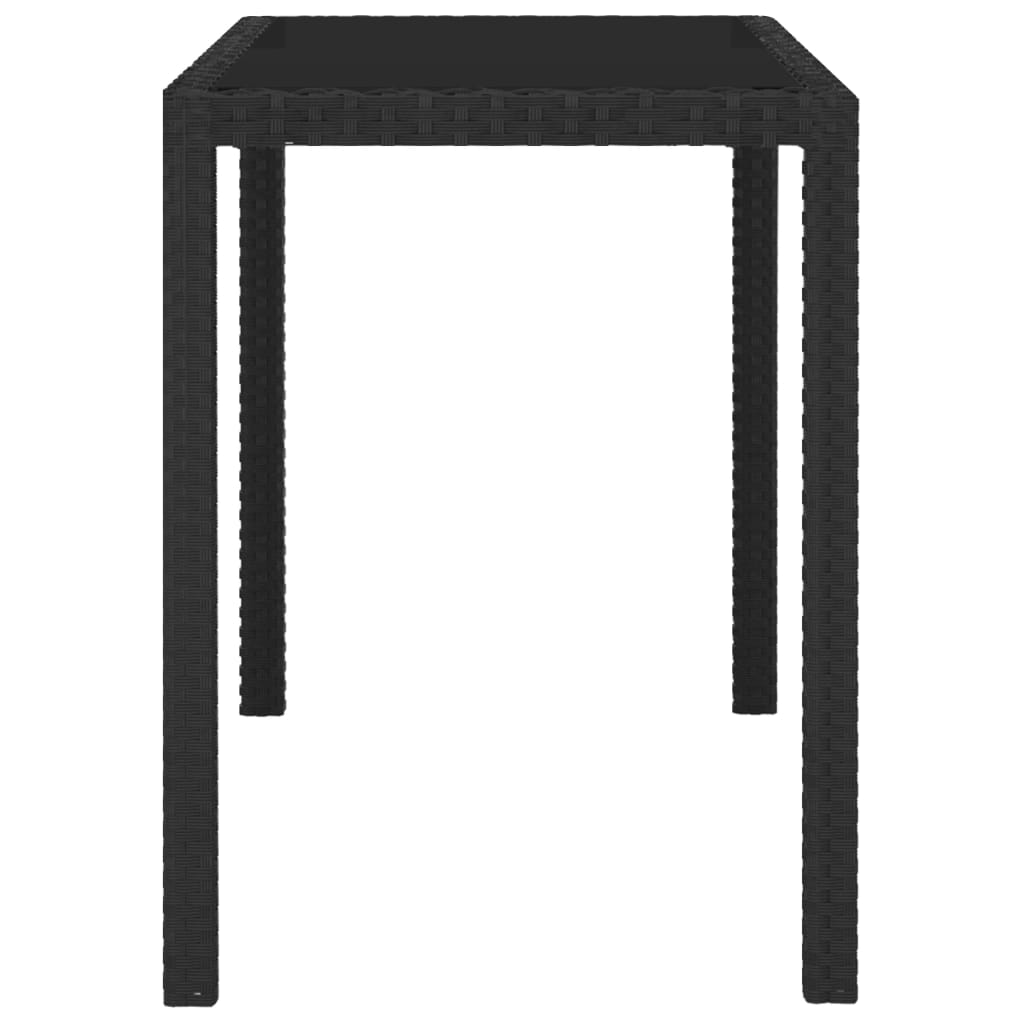 Set da Pranzo da Giardino 5 pz con Cuscini in Polyrattan Nero - homemem39