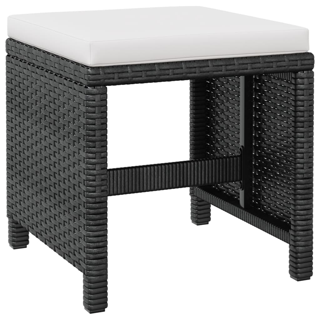 Set da Pranzo da Giardino 9 pz in Polyrattan e Acacia Nero - homemem39