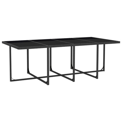 Set da Pranzo da Giardino 13 pz con Cuscini in Polyrattan Nero - homemem39