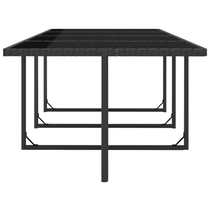 Set da Pranzo da Giardino 13 pz con Cuscini in Polyrattan Nero - homemem39