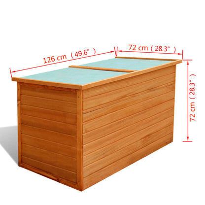 Baule da Giardino 126x72x72 cm in Legno - homemem39