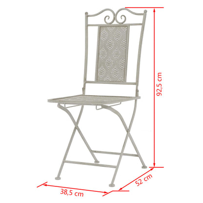 Set da Bistrò 3 pz in Acciaio Grigio - homemem39