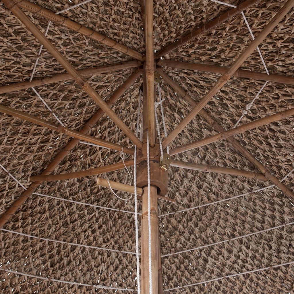 Parasole in Bambù con Copertura con Foglie di Banana 210 cm - homemem39