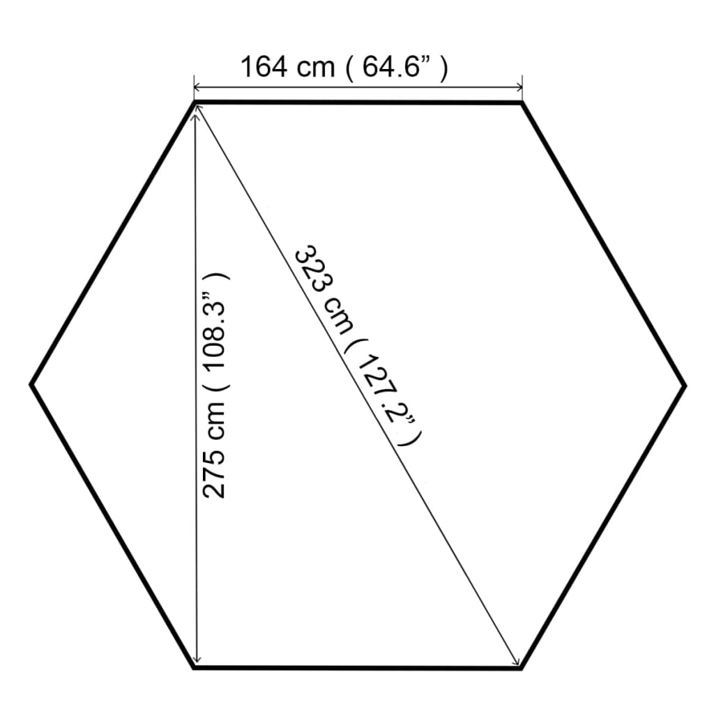 Gazebo Padiglione Tenda da Giardino 323x265 cm - homemem39