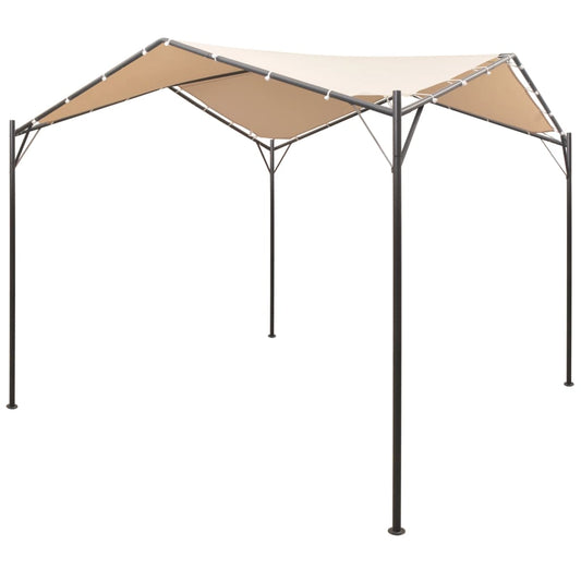 Gazebo Padiglione Tenda Tettoia 4x4 m in Acciaio Beige - homemem39